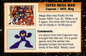 Super Mega Man Preview from EGM #43 February 1993, page 114.